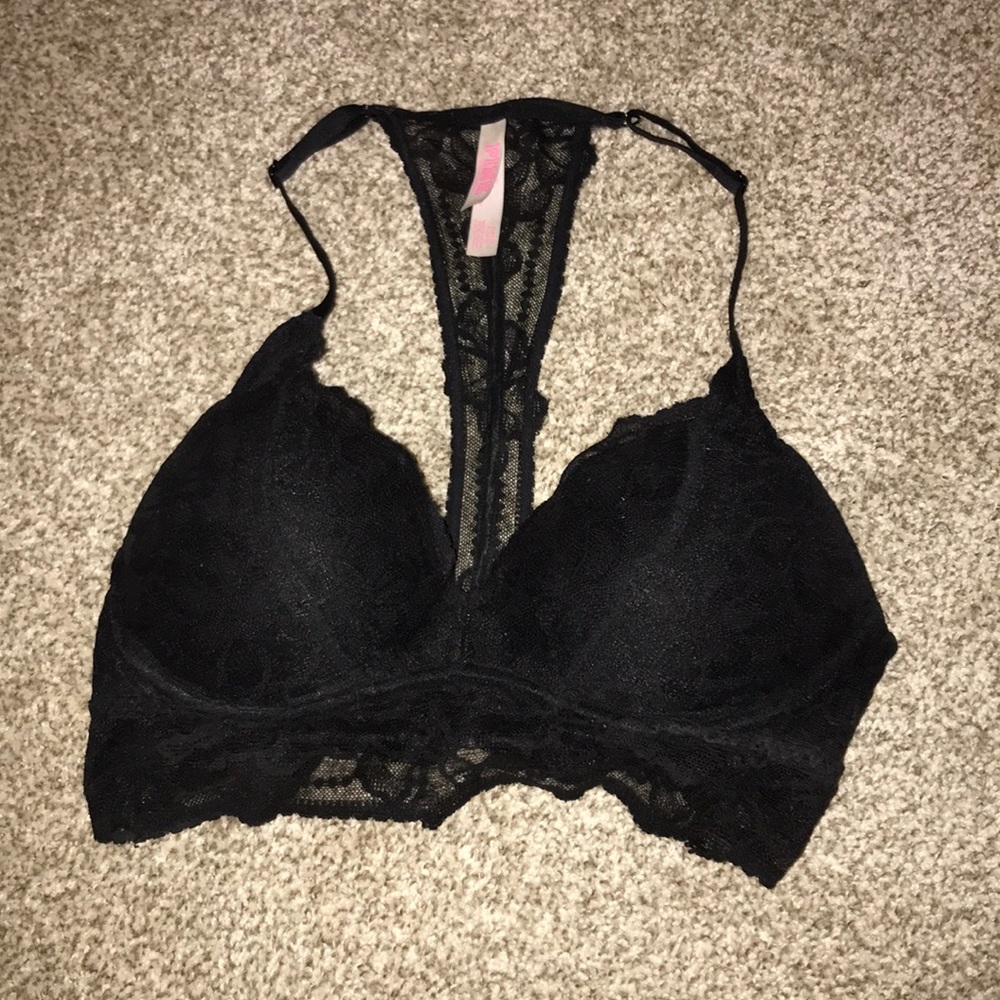 COPY - PINK black bralette
